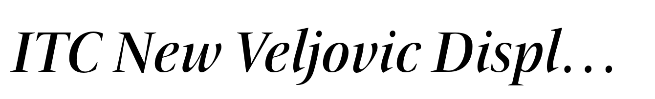 ITC New Veljovic Display Medium Italic
